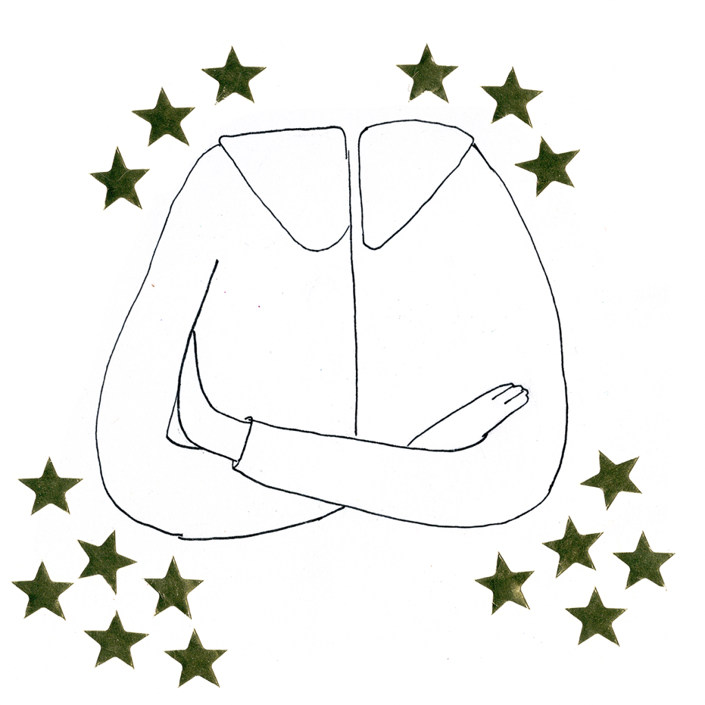crossed arms and stars